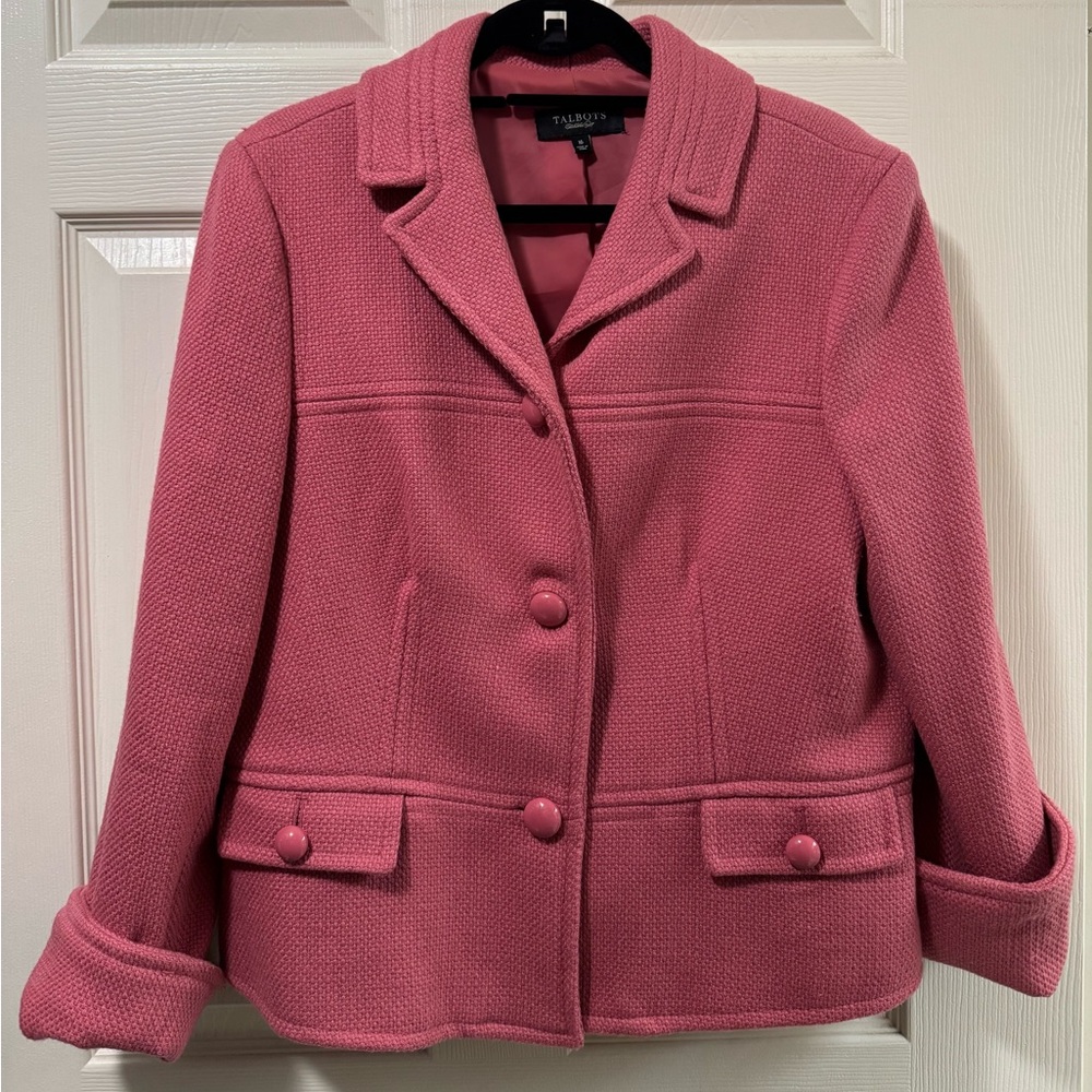 Talbots Pink Textured Blazer
